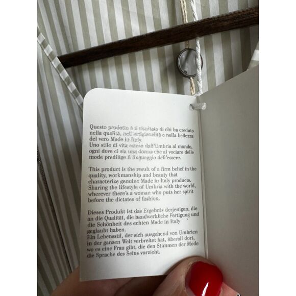 NWT FABIANA FILIPPI Women's White Striped Embellished Sleeveless Tunic Size 3XL - Picture 7 of 10